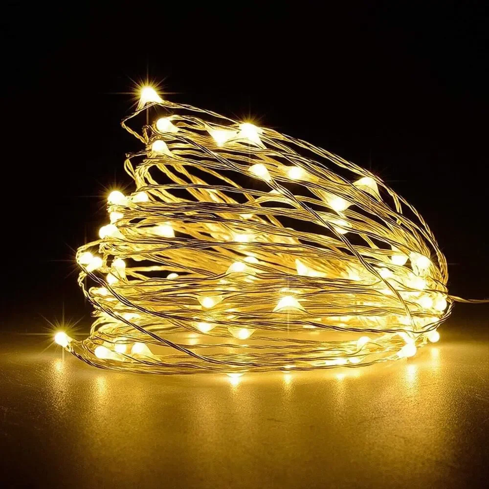 Led Battery Operated, Mini Battery Powered Copper Wire Starry String Lights